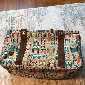 Thirty One Medium Utility Tote owl print